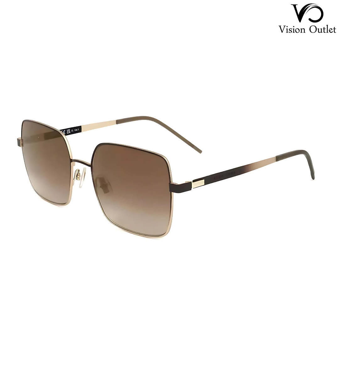 Hugo Boss BOSS 1163/S UFMJL women's sunglasses with a matte brown gold frame, designed for style and UV protection.