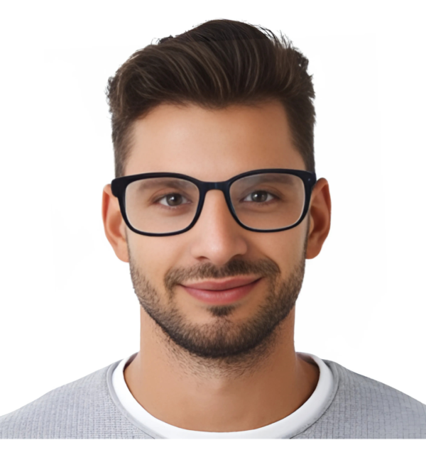 Calvin Klein CK19514 032 men's black square eyeglasses with durable plastic frames, designed for comfort and prescription customization.