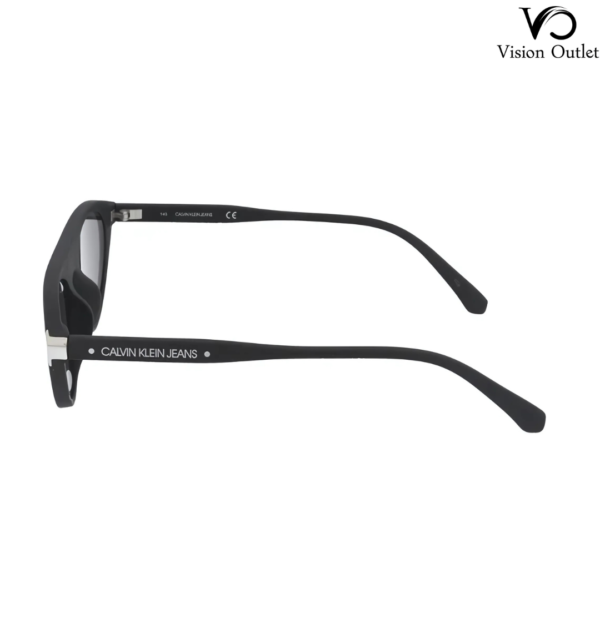 Calvin Klein CKJ20503S 001 women’s cat-eye sunglasses with a sleek black full-rim plastic frame, perfect for a modern, elegant look.