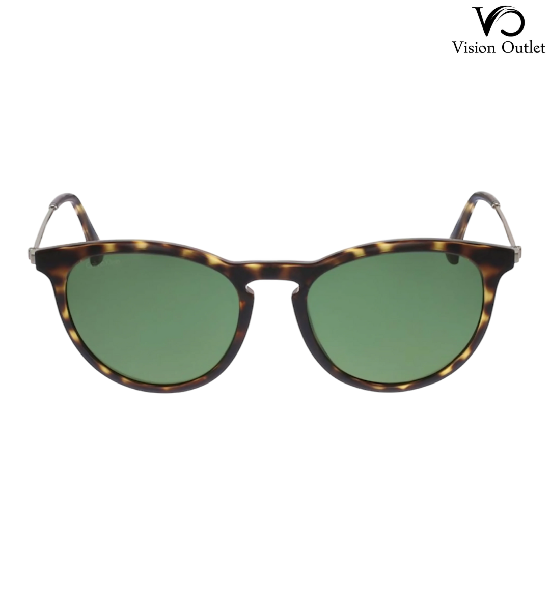 Calvin Klein CK3174S 214 Unisex Sunglasses – Shiny tortoise full-rim frame with green lenses, offering 100% UV protection and a timeless, stylish design.