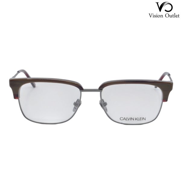 Calvin Klein CK18124 209 Eyeglasses – Full-rim chocolate horn frame, offering a sophisticated, modern look with durable construction for everyday comfort.