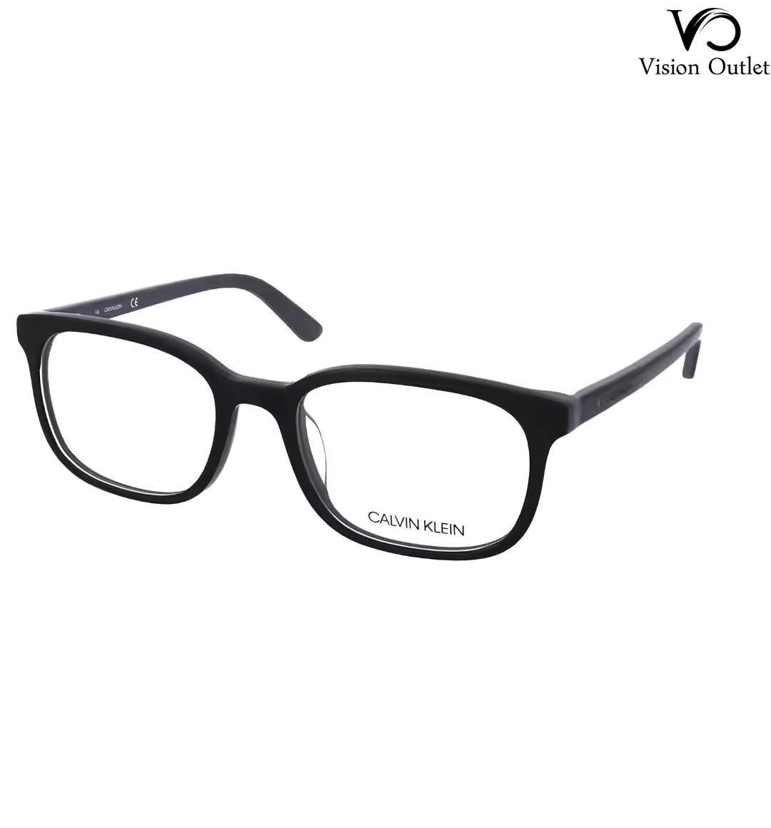 Calvin Klein CK19514 032 men's black square eyeglasses with durable plastic frames, designed for comfort and prescription customization.