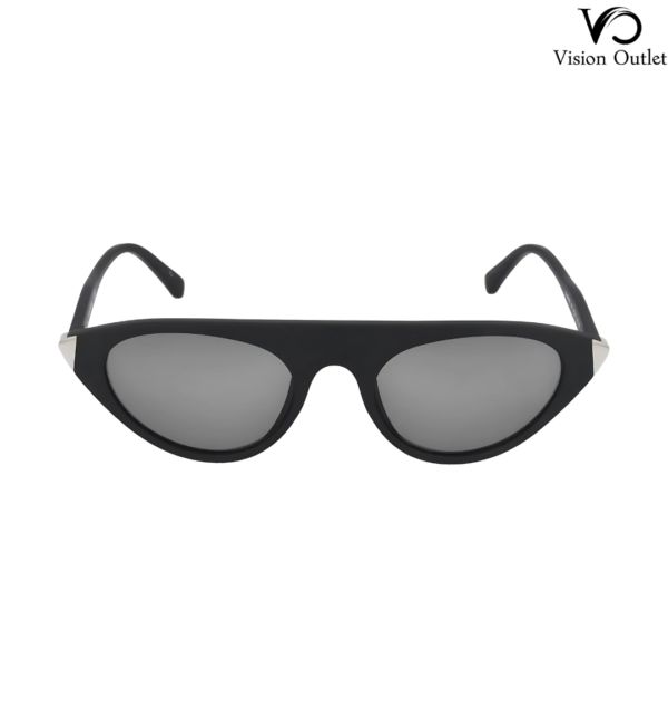 Calvin Klein CKJ20503S 001 women’s cat-eye sunglasses with a sleek black full-rim plastic frame, perfect for a modern, elegant look.