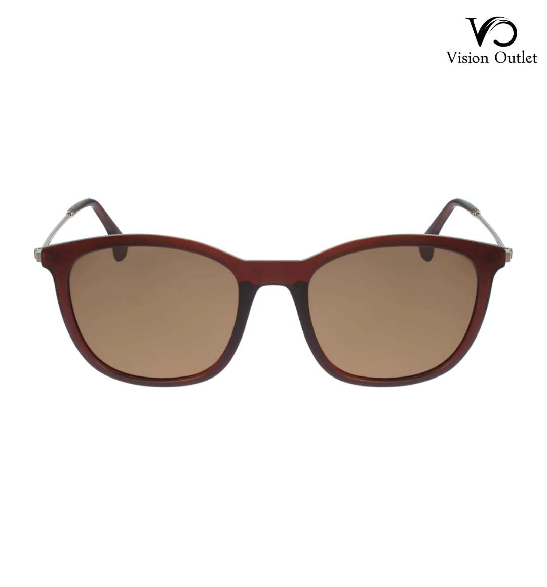 Calvin Klein CK3173S 201 Women's Sunglasses – Shiny brown full-rim frame with brown lenses, designed for a sophisticated and stylish look.