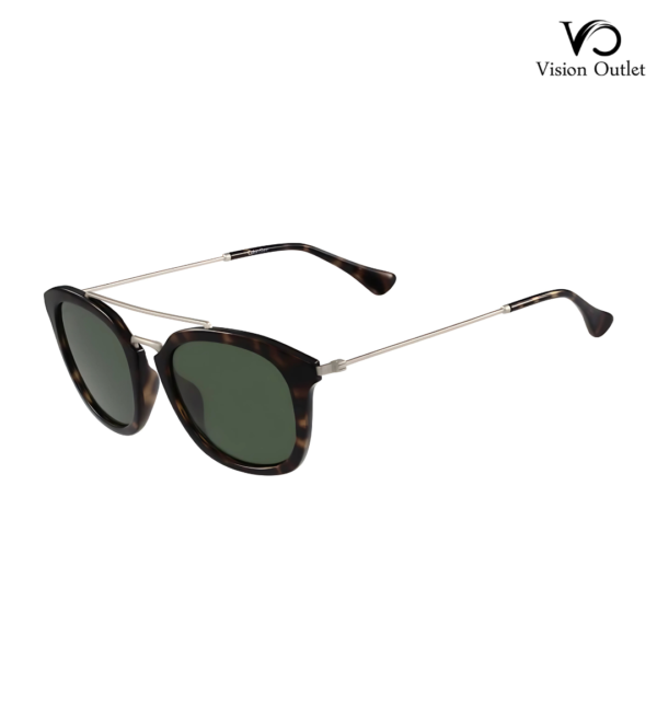 Calvin Klein CK3195S 214 Unisex Prescription Sunglasses – Shiny tortoise full-rim frame with green lenses, stylish and available with prescription options.