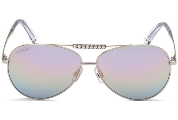 Swarovski Aviator Sunglasses SK0308 16Z Palladium/Crystal 60mm - Image 2