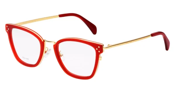 NEW AUTHENTIC CELINE CL50002U 068 Shiny Red Gold Eyeglasses 51mm 21 140